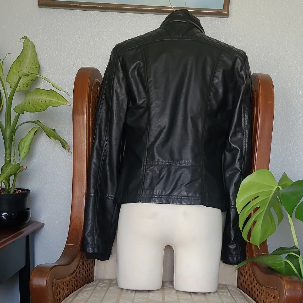 Maralyn & Me Black Faux Leather Jacket - Picture 2 of 13